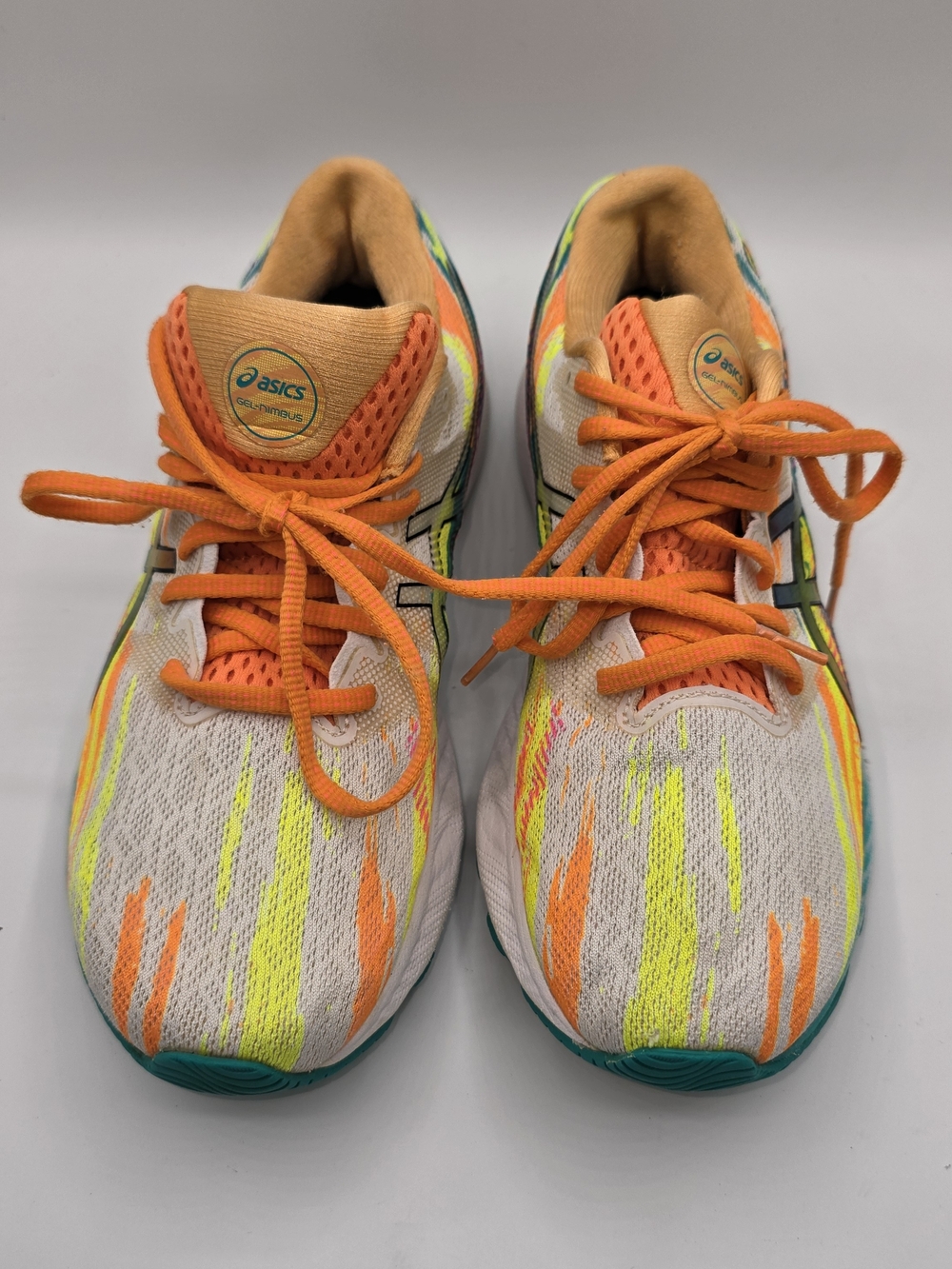 ASICS Women's 9.5 Orange & Yellow Running Walking Gym Jogging Comfortable Shoes